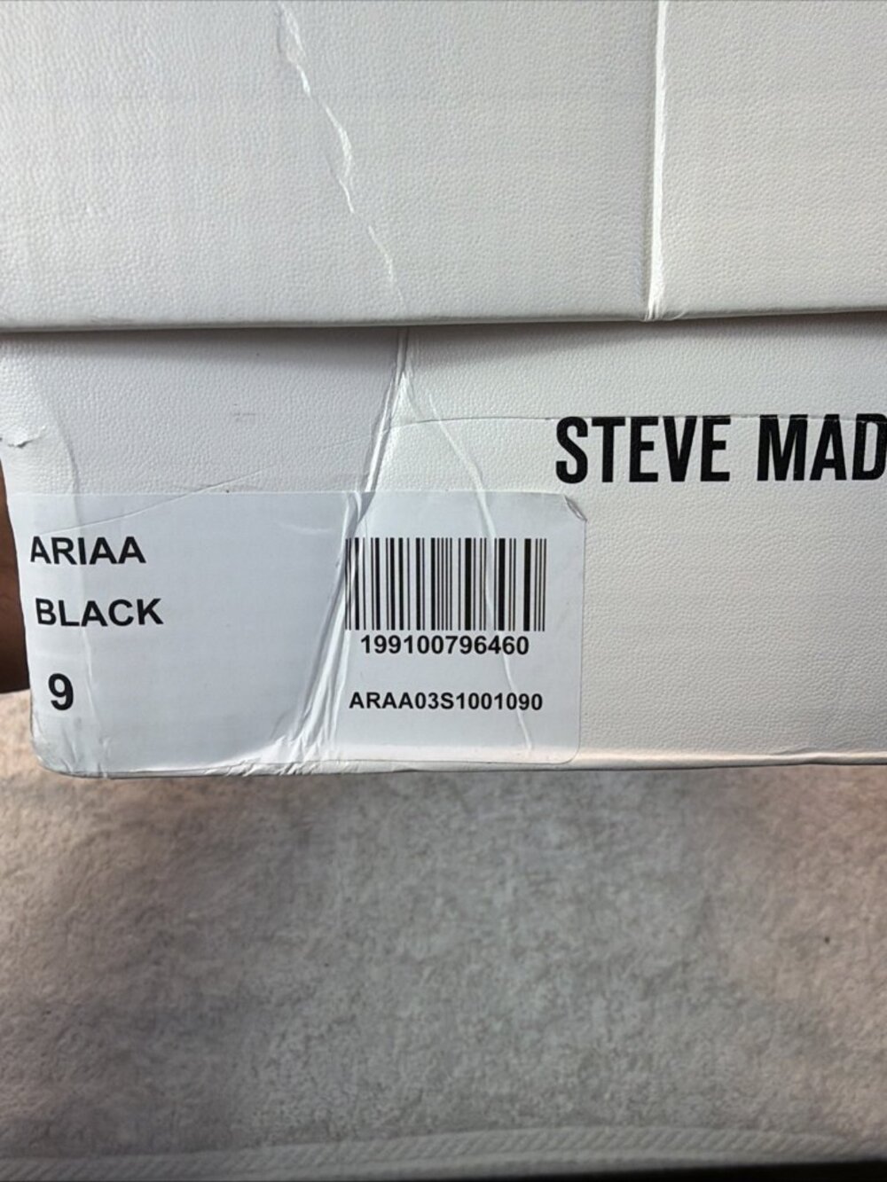 Steve Madden Ariaa Dress Sandal Black Strappy Block Heel Women SZ 9 New - Picture 9 of 9